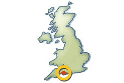 Map of Dorset, England, UK
